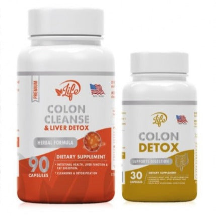 DETOX DIGESTIVE Colon Cleanse + Herbal Laxative ( 2 PRODUCTOS)